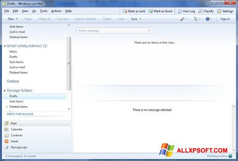 Screenshot Windows Live Mail for Windows XP