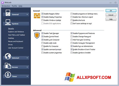 Screenshot WinLock for Windows XP