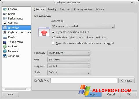 Screenshot SMPlayer for Windows XP
