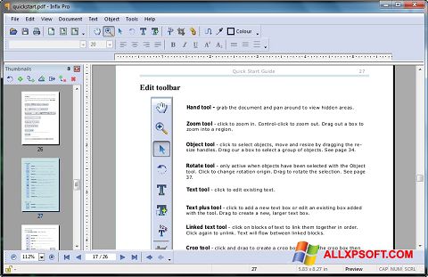 Screenshot Infix PDF Editor for Windows XP