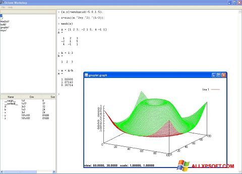 Screenshot Octave for Windows XP