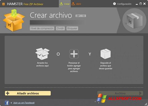 Screenshot Hamster Free ZIP Archiver for Windows XP