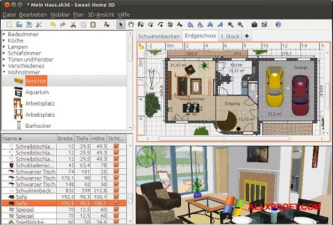 Screenshot Sweet Home 3D for Windows XP