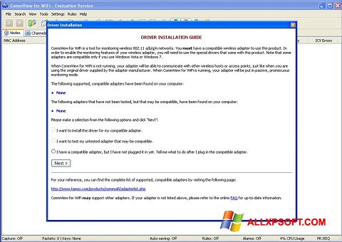 Screenshot CommView for WiFi for Windows XP