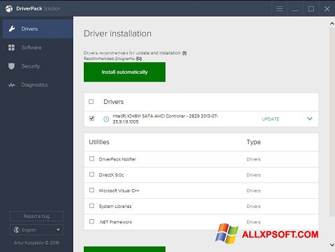 Screenshot DriverPack Solution for Windows XP