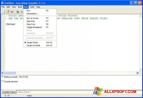 Screenshot Inno Setup for Windows XP