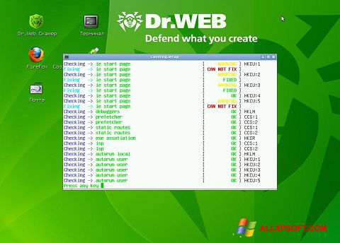 Screenshot Dr.Web LiveCD for Windows XP
