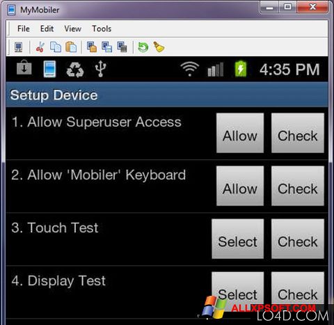 Screenshot MyMobiler for Windows XP