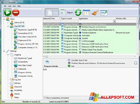 Screenshot Keylogger for Windows XP