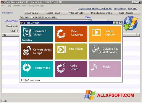 Screenshot aTube Catcher for Windows XP