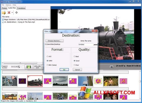 Screenshot Bolide Slideshow Creator for Windows XP