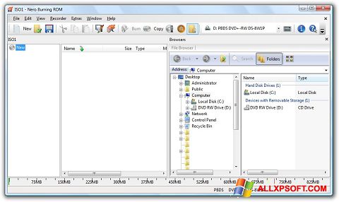 Screenshot Nero Burning ROM for Windows XP