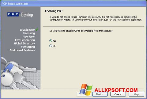 Screenshot PGP Desktop for Windows XP