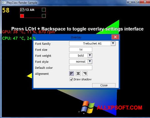 Screenshot PlayClaw for Windows XP