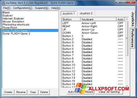 Screenshot JoyToKey for Windows XP