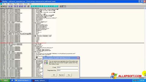 Screenshot PDF2Word for Windows XP