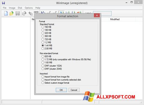 Screenshot WinImage for Windows XP