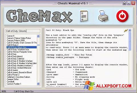 Screenshot CheMax for Windows XP