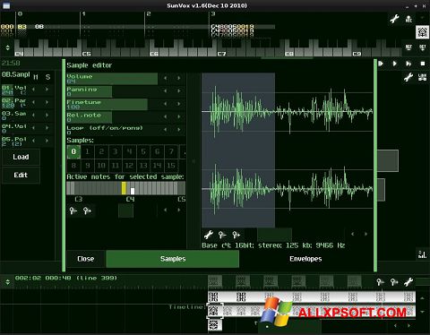 Screenshot SunVox for Windows XP