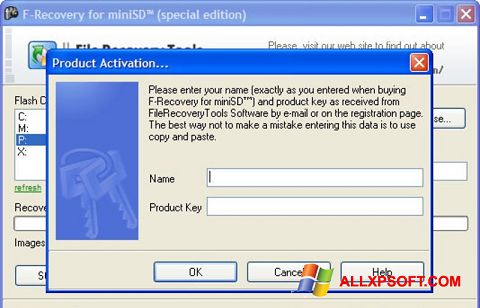 Screenshot F-Recovery SD for Windows XP