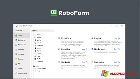 Screenshot RoboForm for Windows XP