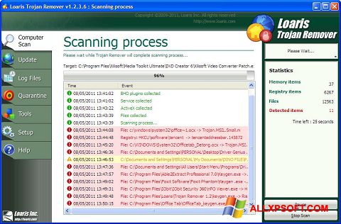 Screenshot Trojan Remover for Windows XP