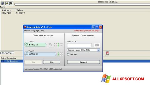 Screenshot Ammyy Admin for Windows XP