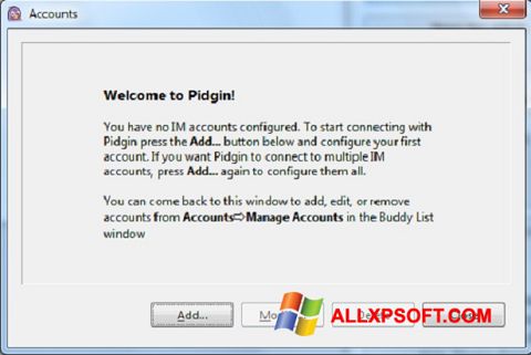 Screenshot Pidgin for Windows XP