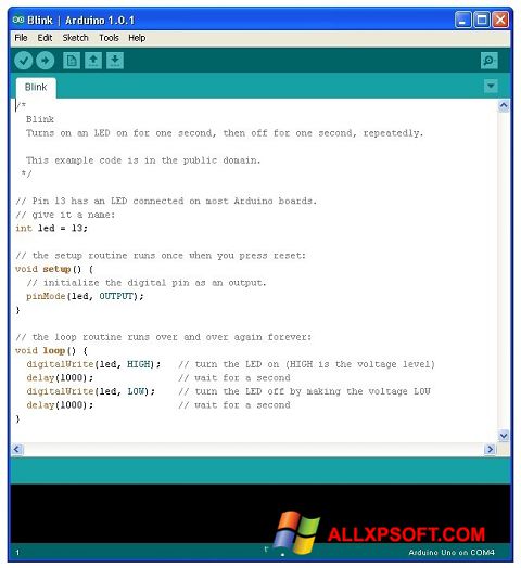 Screenshot Arduino for Windows XP