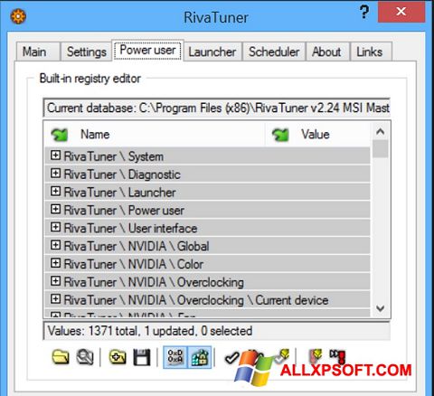 Screenshot RivaTuner for Windows XP