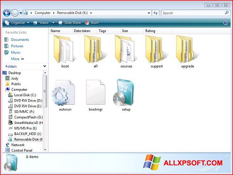 Screenshot Windows 7 USB DVD Download Tool for Windows XP