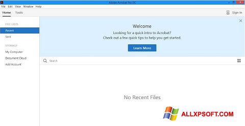 Screenshot Adobe Acrobat Pro DC for Windows XP