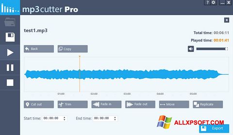 Screenshot MP3 Cutter for Windows XP