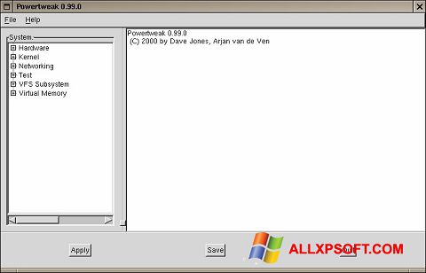 Screenshot PowerTweak for Windows XP