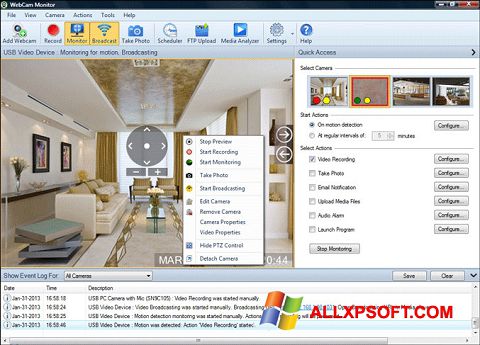 Screenshot WebCam Monitor for Windows XP