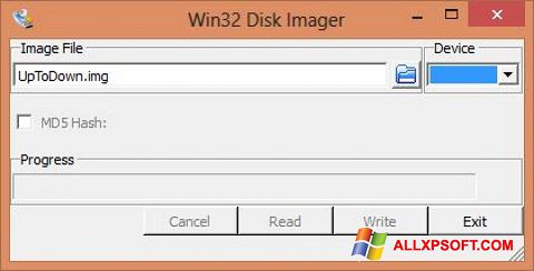 Screenshot Win32 Disk Imager for Windows XP