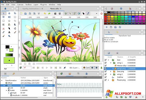 Screenshot Synfig Studio for Windows XP