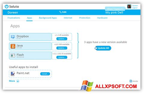 Screenshot Soluto for Windows XP