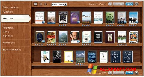 Screenshot Bookshelf for Windows XP