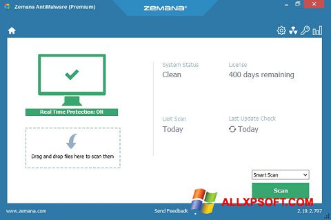 Screenshot Zemana AntiMalware for Windows XP