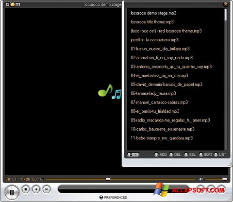 Screenshot GOM Player for Windows XP