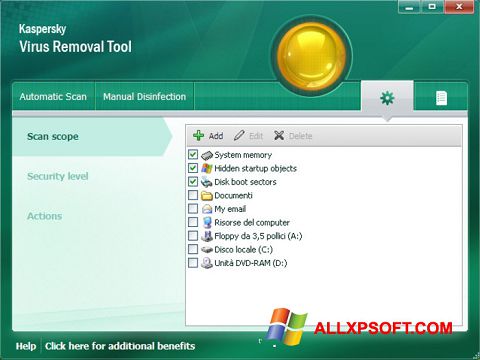 Download Kaspersky Virus Removal Tool for Windows XP (32/64 bit) in English