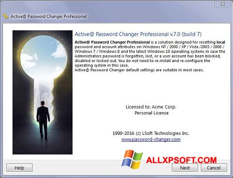 Screenshot Active Password Changer for Windows XP