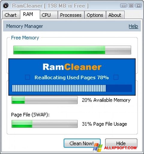 Screenshot RamCleaner for Windows XP