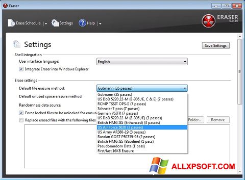 Download Eraser for Windows XP (32/64 
