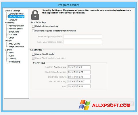 Screenshot Webcam Surveyor for Windows XP