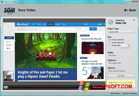 Screenshot Screencast-O-Matic for Windows XP