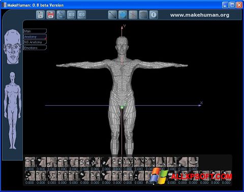 Screenshot MakeHuman for Windows XP