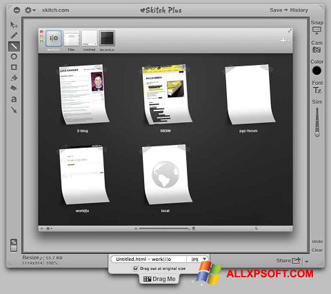 Screenshot Skitch for Windows XP