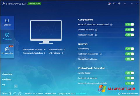 Screenshot Baidu Antivirus for Windows XP